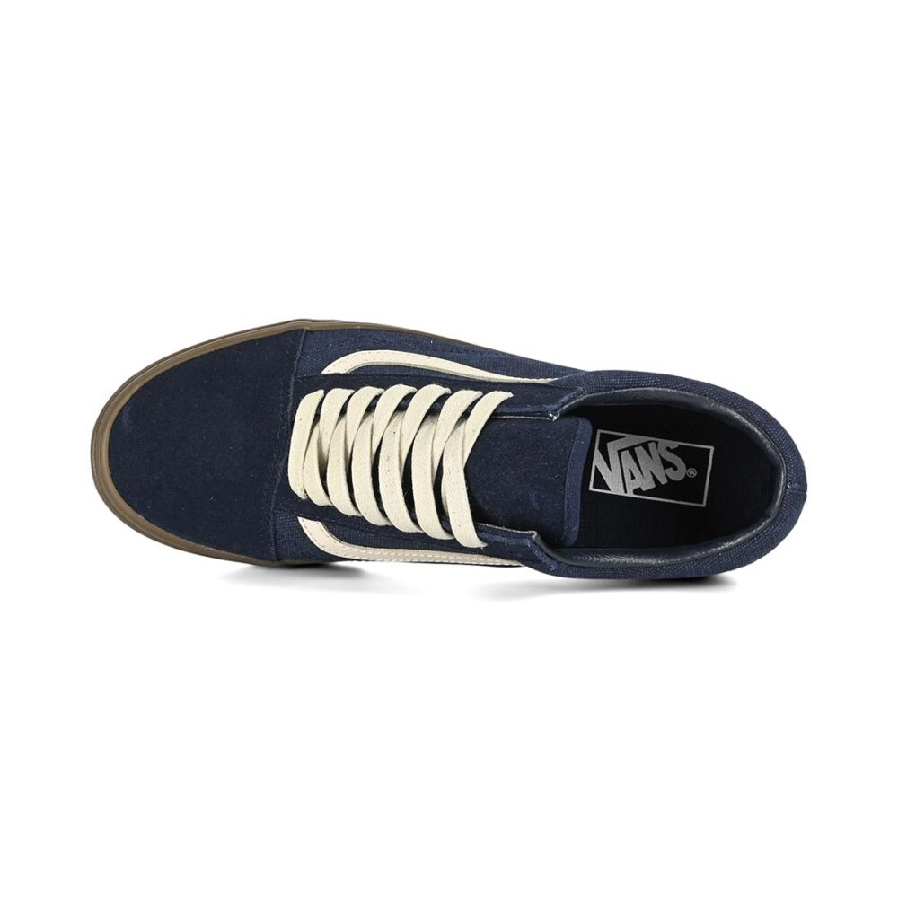 Vans Classic Heavy Canvas Old Skool Skate Shoes - Navy/Gum