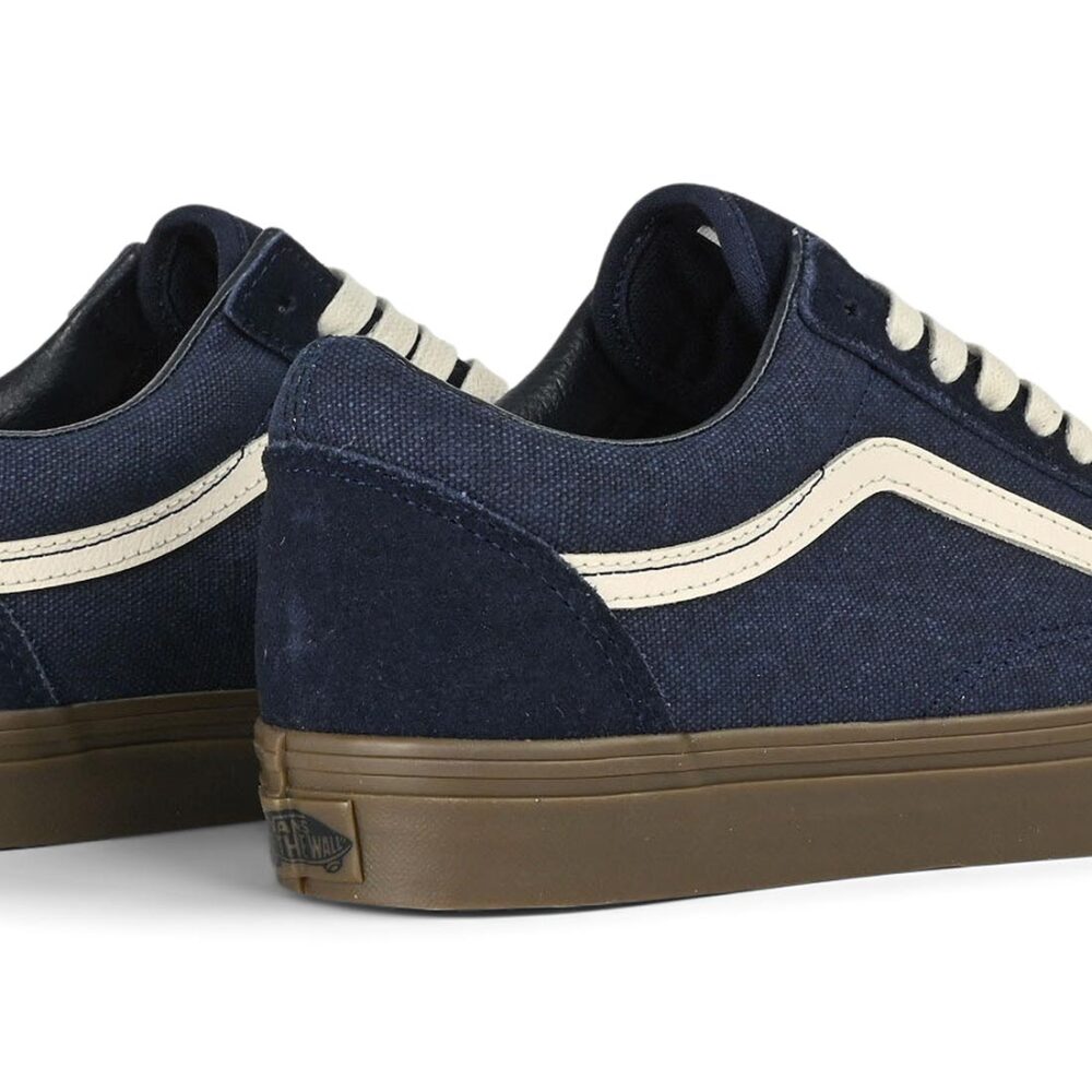 Vans Classic Heavy Canvas Old Skool Skate Shoes - Navy/Gum