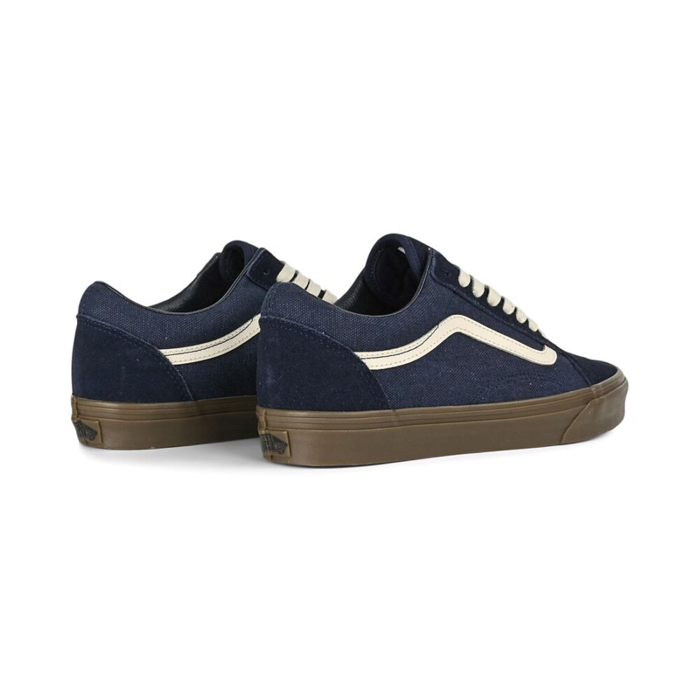 Vans Classic Heavy Canvas Old Skool Skate Shoes - Navy/Gum