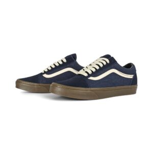 Vans Classic Heavy Canvas Old Skool Skate Shoes - Navy/Gum