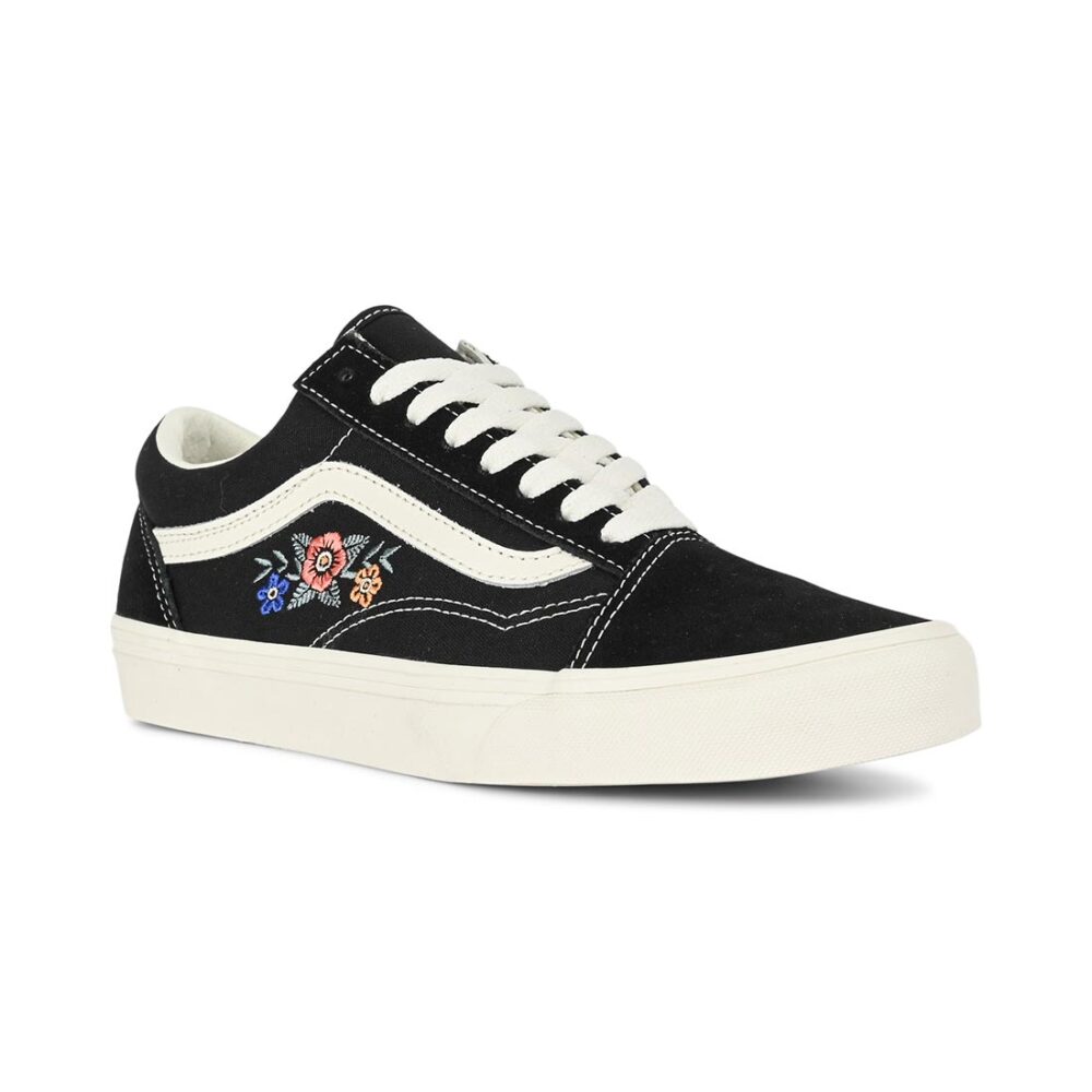 Vans Classic Old Skool Skate Shoes - Black Floral