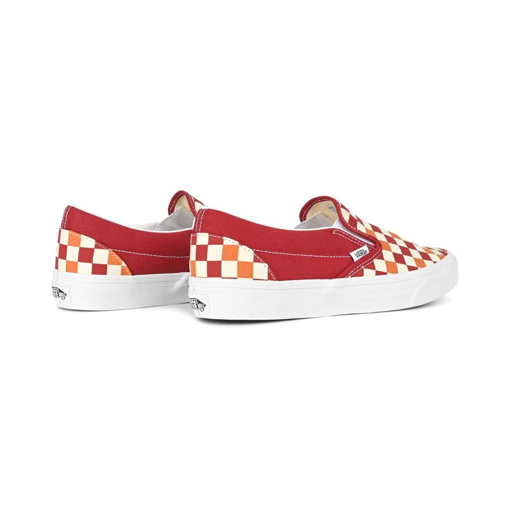 Vans Classic Slip-On Skate Shoes - Tri Tone Red Check