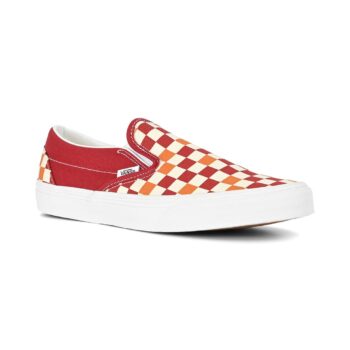 Vans Classic Slip-On Skate Shoes - Tri Tone Red Check