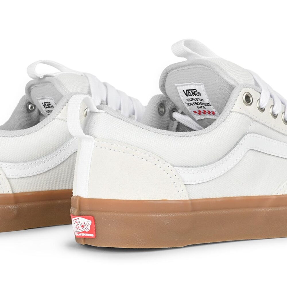 Vans Old Skool 36+ Skate Shoes - White/Gum