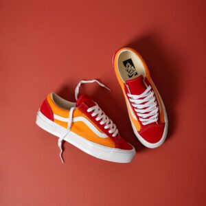 Vans Premium Old Skool 36 Skate Shoes - Racing Red/Oriole