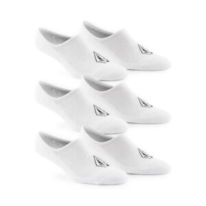 Volcom No Show Ankle Socks 3 Pack - White