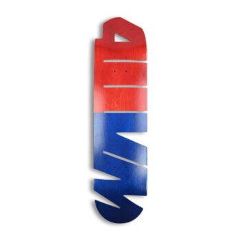 411VM Cut Out Ex7 8" Skateboard Deck - Red/Blue