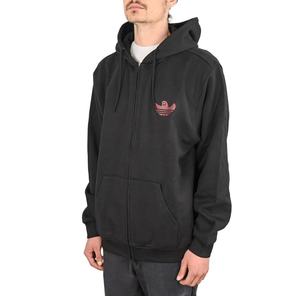 Adidas Shmoo Zip-Up Hoodie - Black/Shared Red