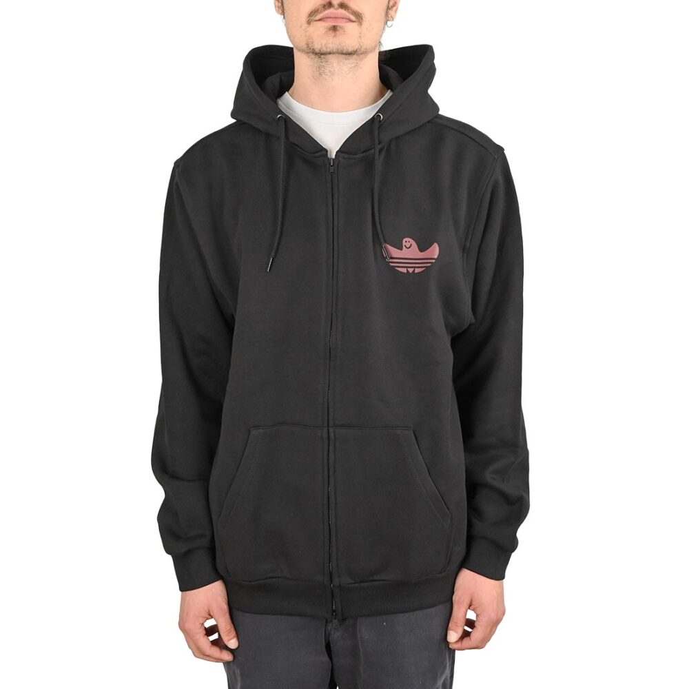 Adidas Shmoo Zip-Up Hoodie - Black/Shared Red