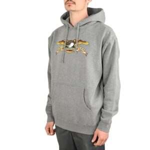 Anti Hero Eagle Pullover Hoodie - Grey Heather