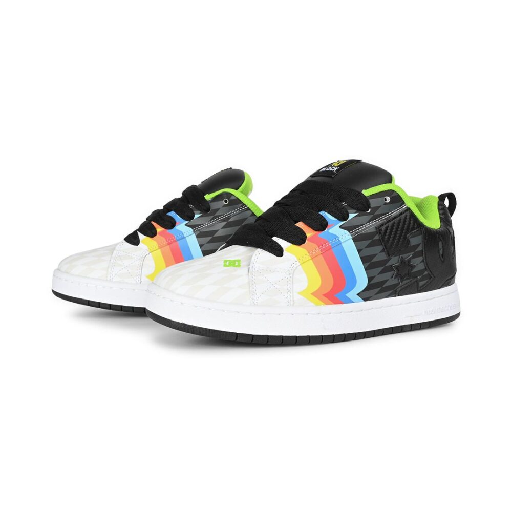 DC x 43i Court Graffik Skate Shoes - Black/White/Multi