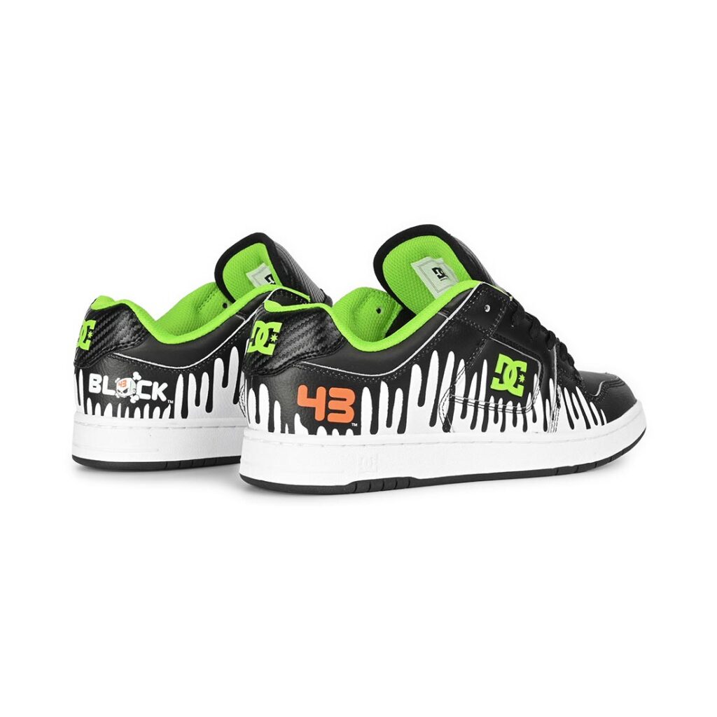 DC x 43i Manteca 4 Skate Shoes - Black/White/Lime