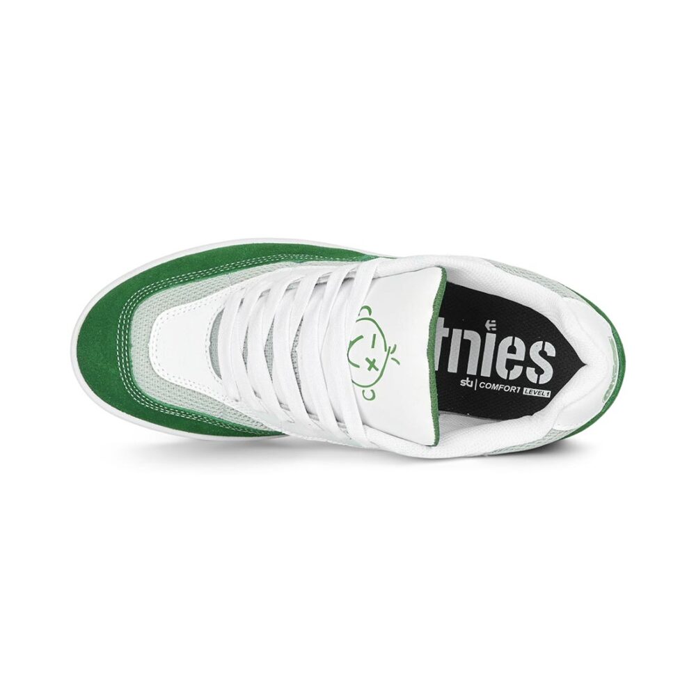 Etnies Snake Skate Shoes - Green/White/Grey