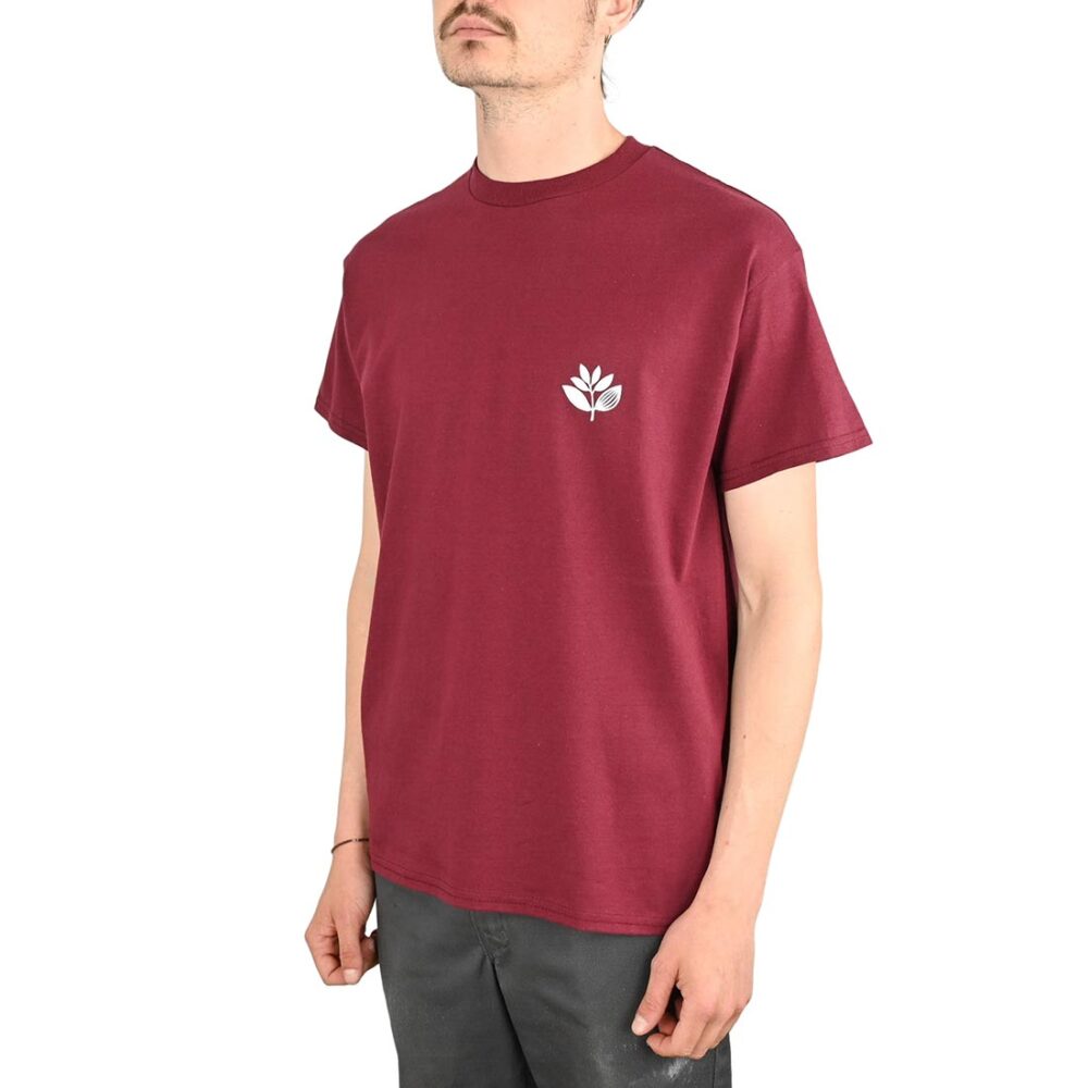 Magenta Plant S/S T-Shirt - Burgundy