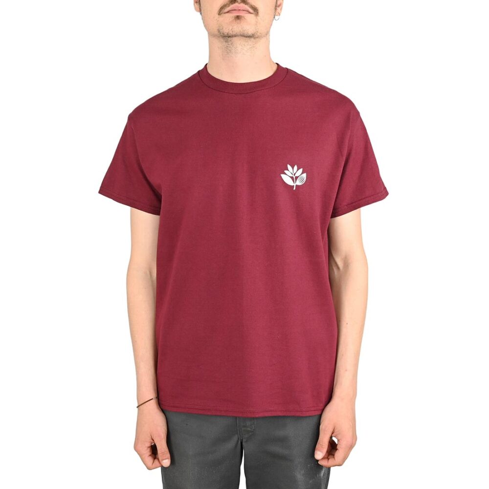 Magenta Plant S/S T-Shirt - Burgundy