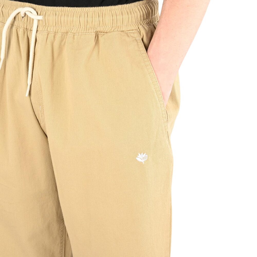 Magenta Slack Tapered Pants - Beige