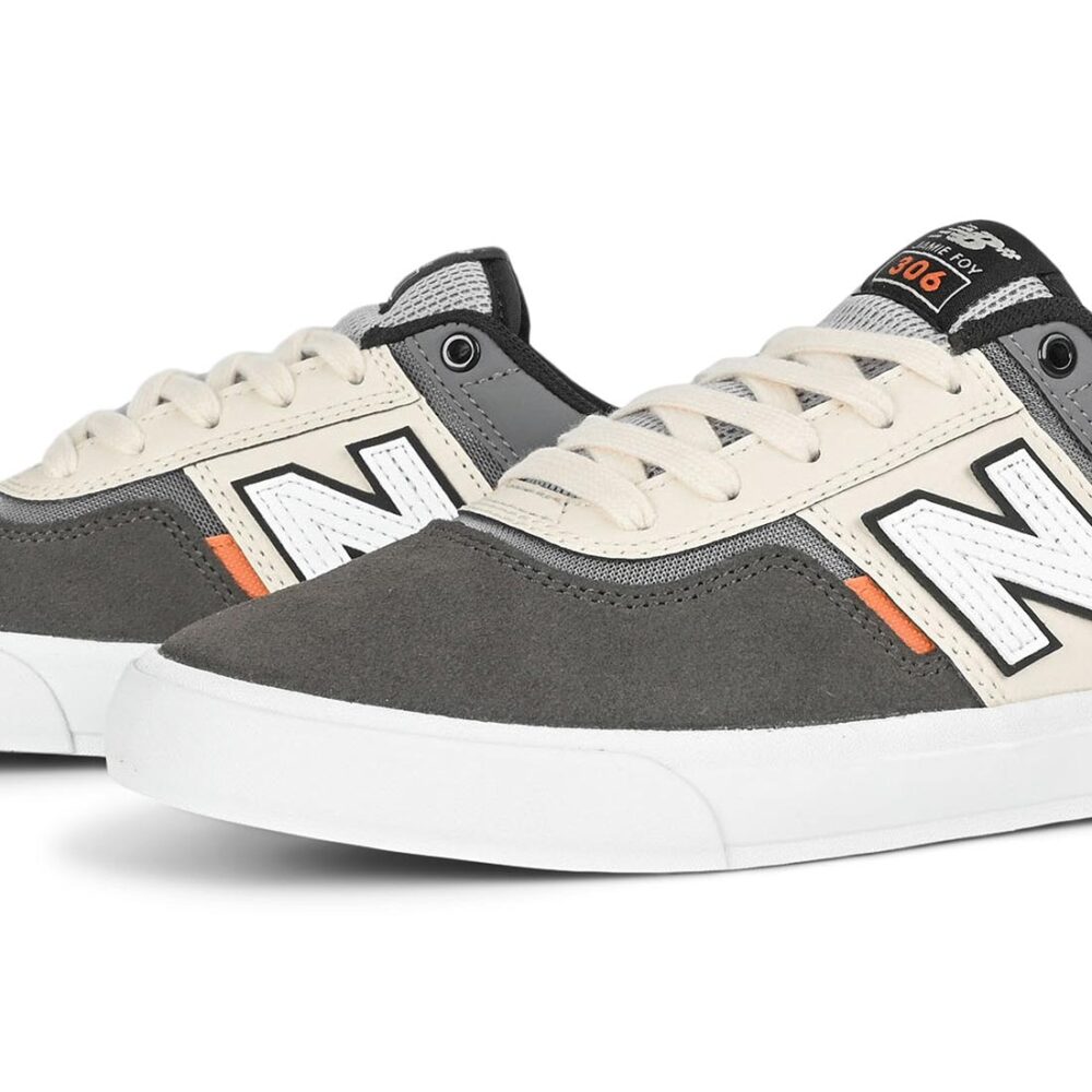New Balance Numeric 306 Jamie Foy Skate Shoes - Black Cement/Sea Salt