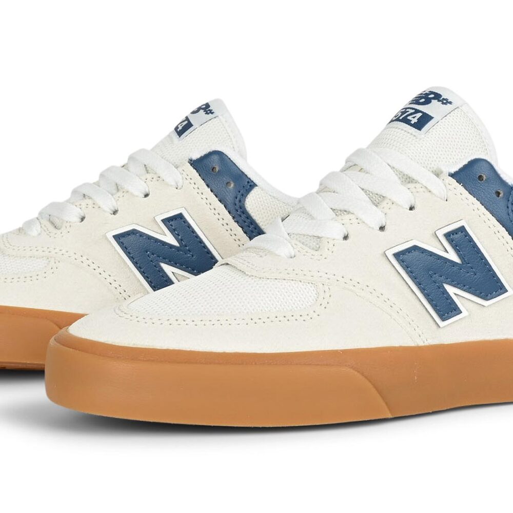 New Balance Numeric 574 Vulc Skate Shoes - Sea Salt/Dark Shoreline Blue