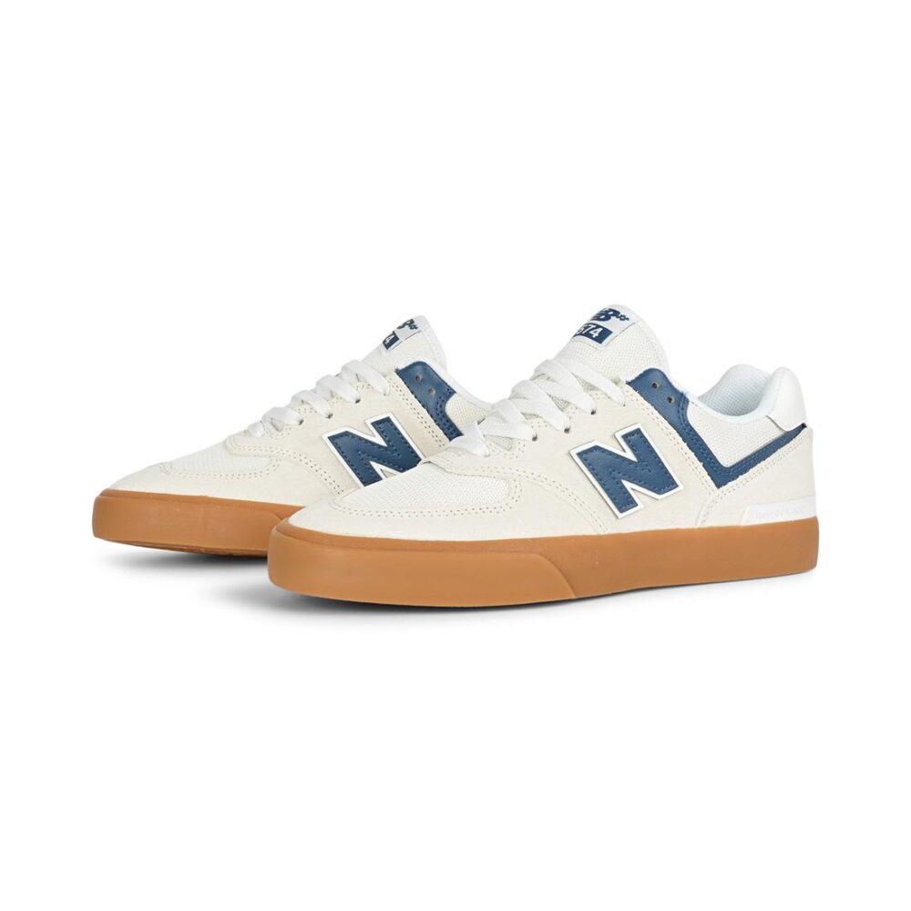 New Balance Numeric 574 Vulc Skate Shoes - Sea Salt/Dark Shoreline Blue