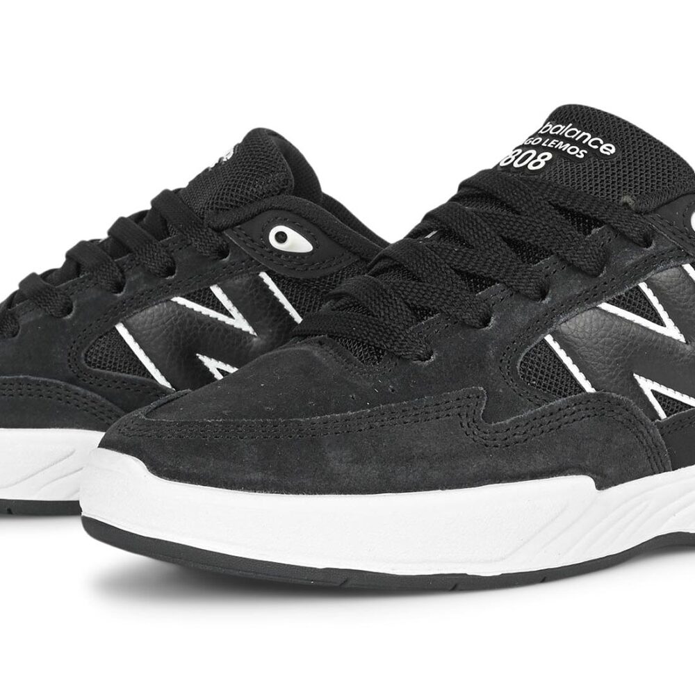 New Balance Numeric 808L Tiago Lemos Skate Shoes - Black/White