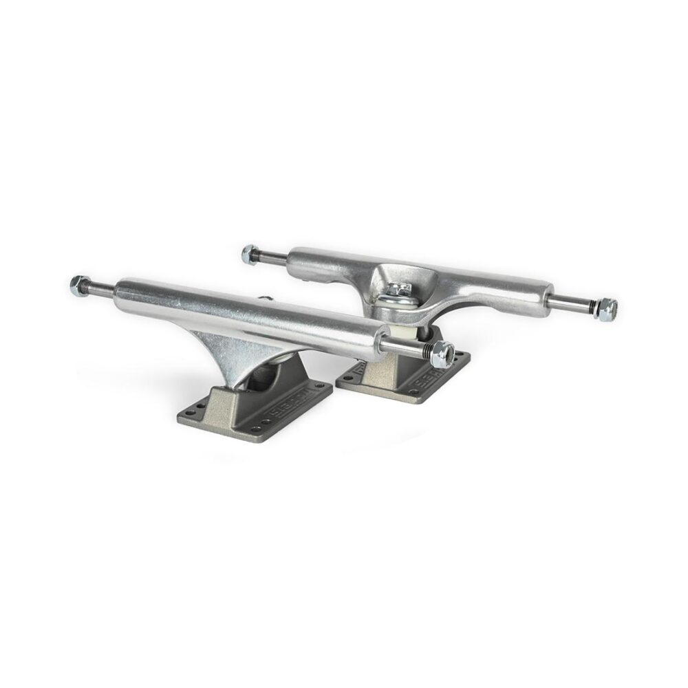 Slappy ST1 Hollow Lights 10" Skateboard Trucks (Pair) - Polished/Grey