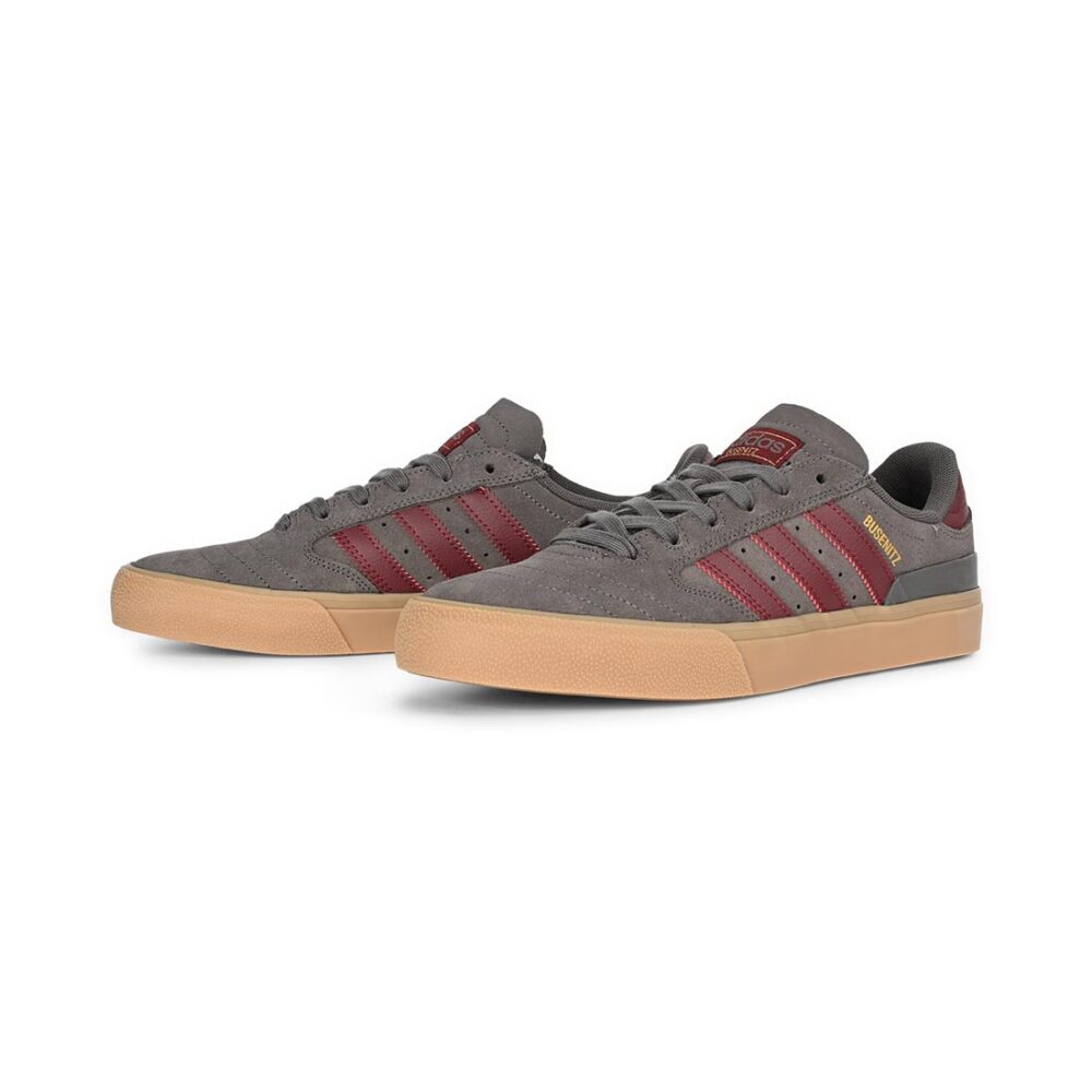 Adidas Busenitz Vulc II Skate Shoes - Charcoal/Shadow Red/Gum