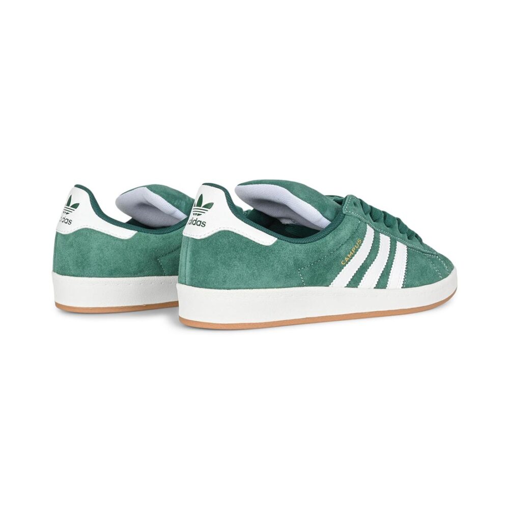 Adidas Campus ADV Skate Shoes - Green/White/Gold