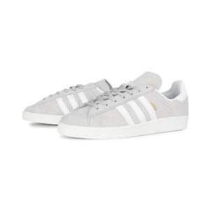 Adidas Campus ADV Skate Shoes - Grey/Cloud White/Gold Metallic