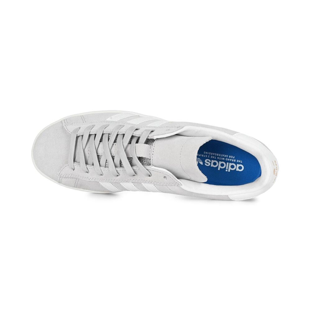 Adidas Campus ADV Skate Shoes - Grey/Cloud White/Gold Metallic