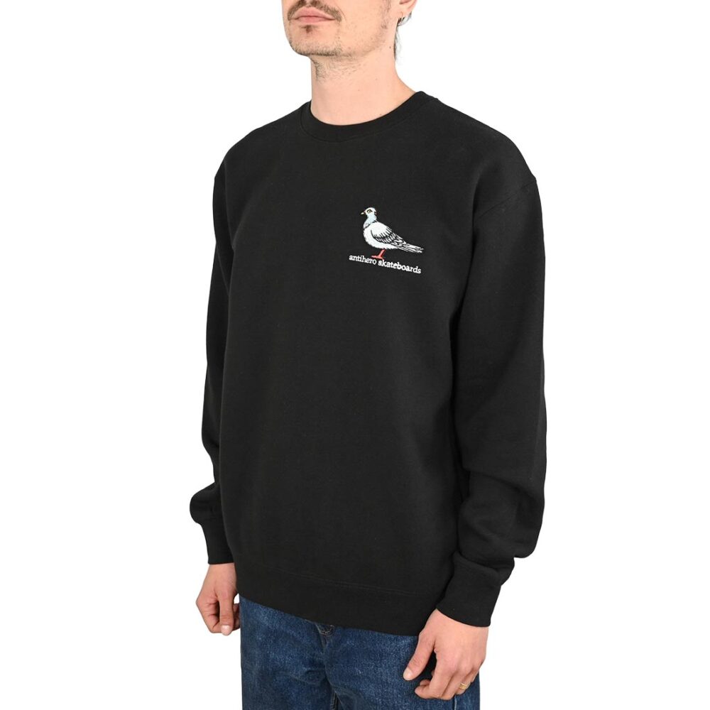 Anti Hero Lil Pigeon EMB Crew Sweater - Black