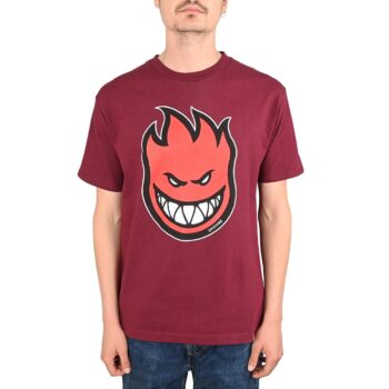 Spitfire Bighead Fill S/S T-Shirt - Maroon/Black/White