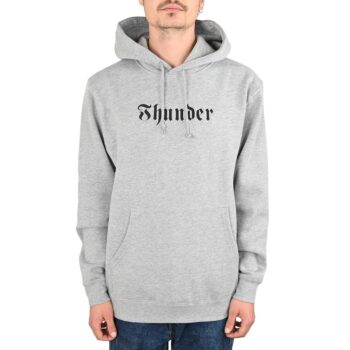 Thunder Script Pullover Hoodie - Grey/Black