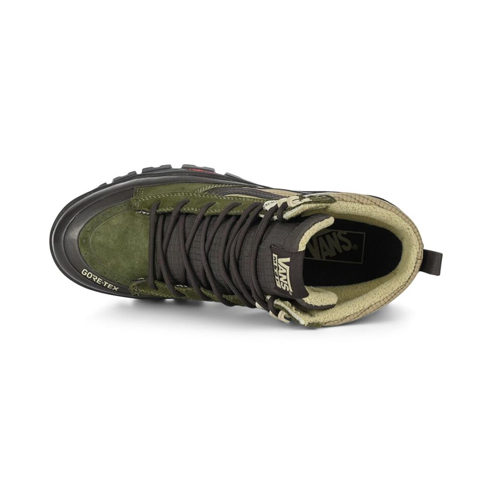 Vans MTE Sk8-Hi Gore-Tex Winterised Skate Shoes - Dark Green/Dark Brown