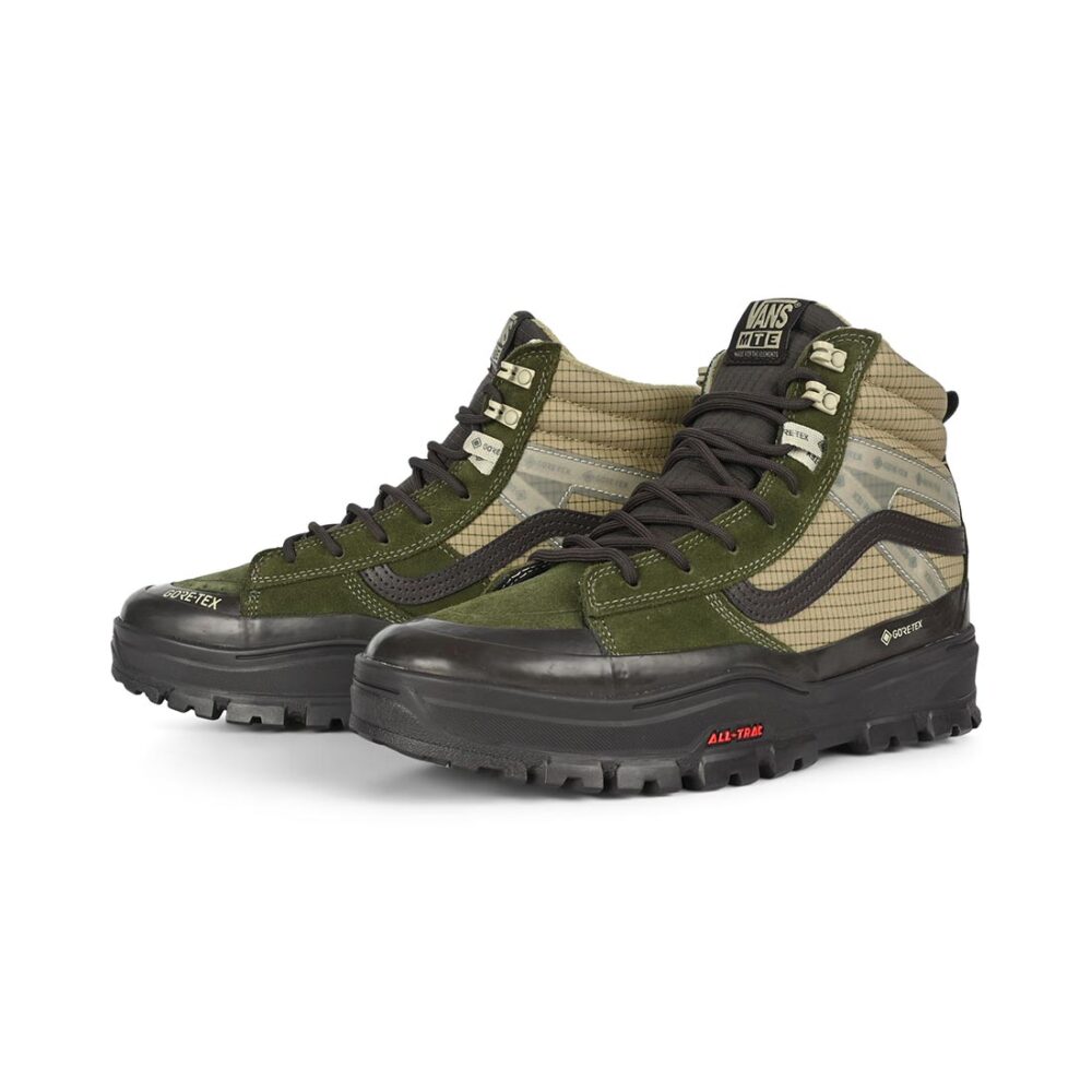 Vans MTE Sk8-Hi Gore-Tex Winterised Skate Shoes - Dark Green/Dark Brown