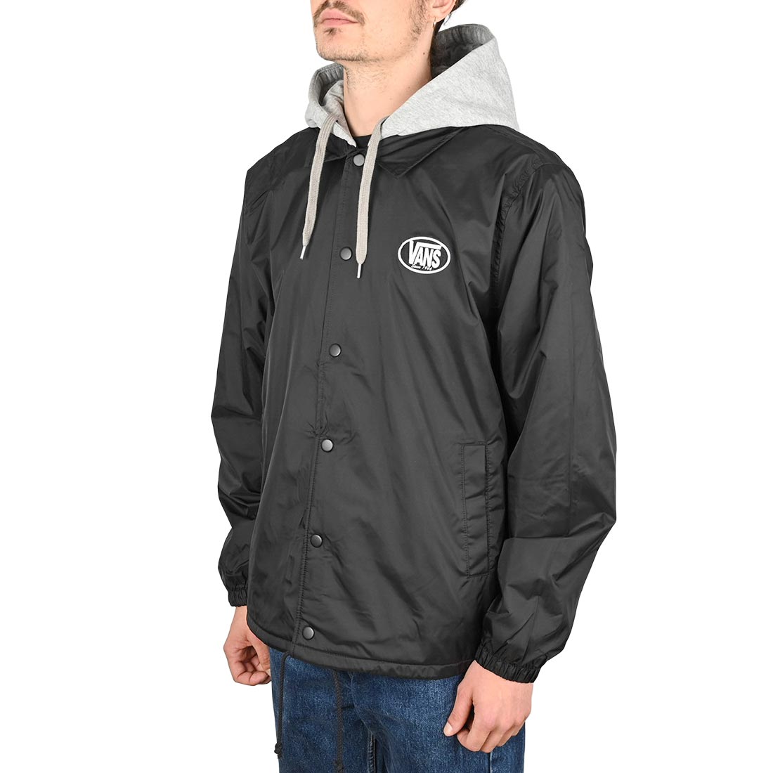 Vans Riley Hooded Coach Jacket - Black - Supereight