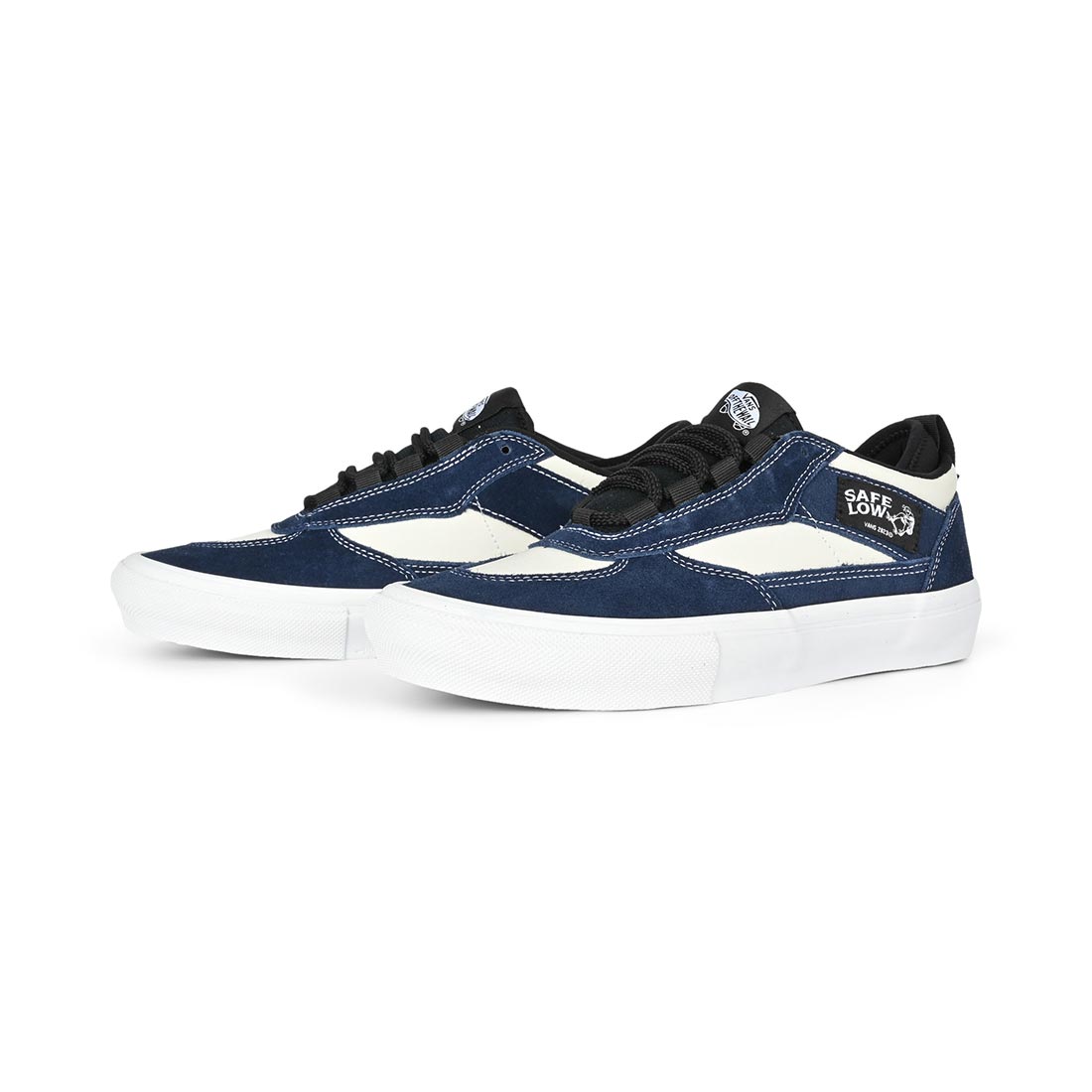 Vans Safe Low Skate Shoes - Navy/Marshmallow