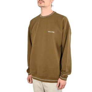 Volcom K Stone Pullover Crew Sweater - Sage Leaf