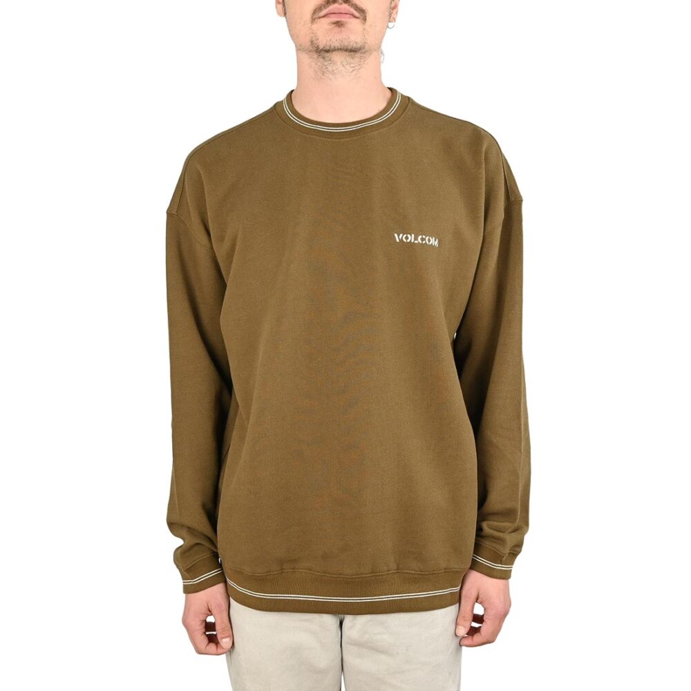Volcom K Stone Pullover Crew Sweater - Sage Leaf