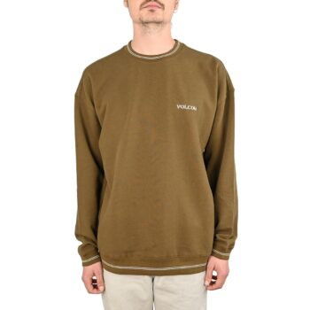 Volcom K Stone Pullover Crew Sweater - Sage Leaf