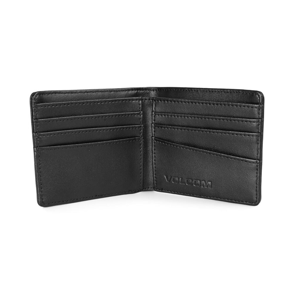Volcom Single Stone Leather Wallet - Black
