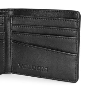 Volcom Single Stone Leather Wallet - Black