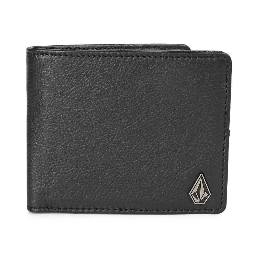 Volcom Single Stone Leather Wallet - Black