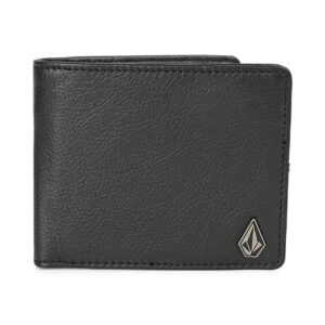 Volcom Single Stone Leather Wallet - Black