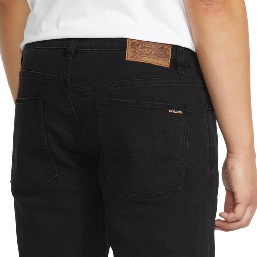 Volcom Vorta Slim Straight Jeans - Black Out