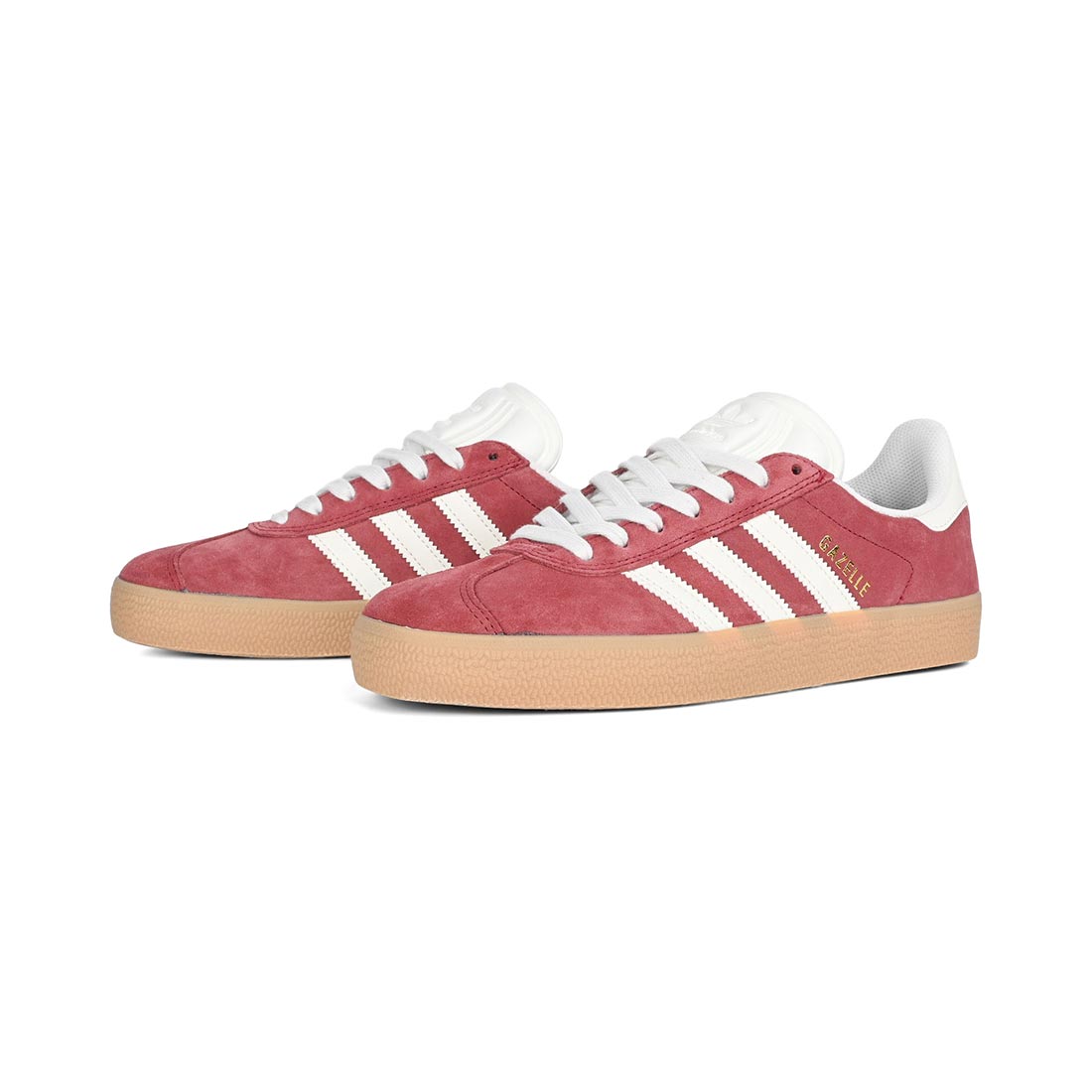 Adidas Gazelle ADV Skate Shoes - Shadow Red/White/Gold