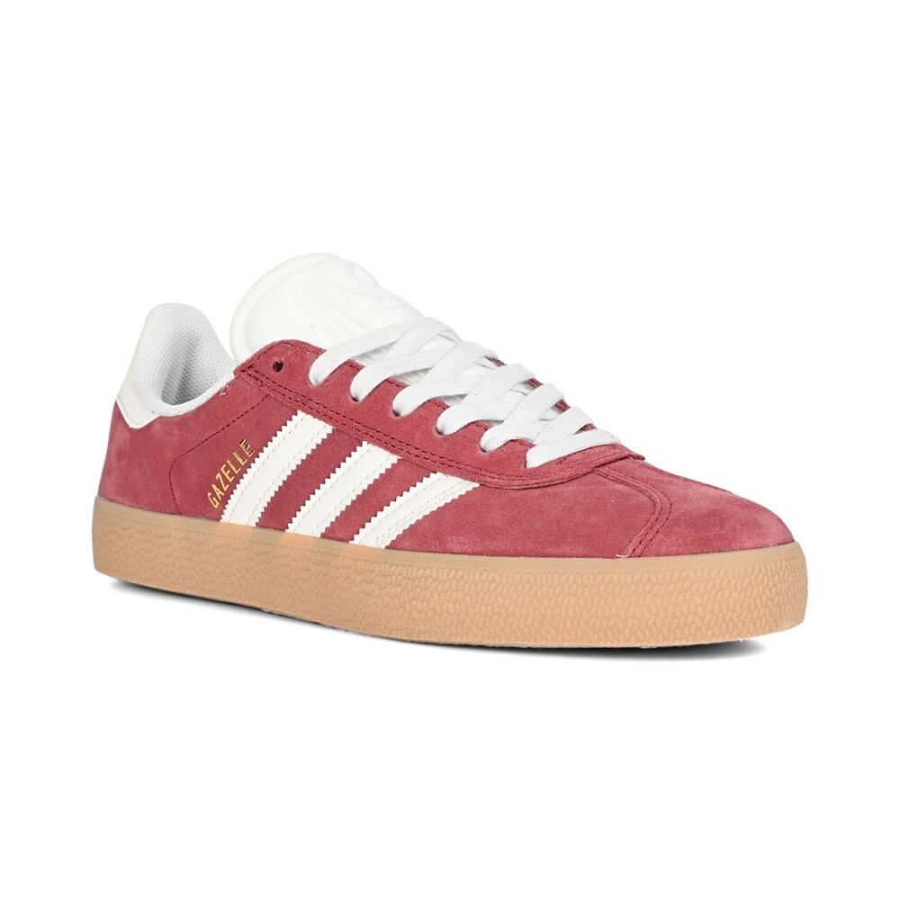 Adidas Gazelle ADV Skate Shoes - Shadow Red/White/Gold