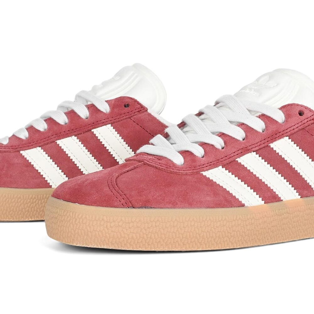 Adidas Gazelle ADV Skate Shoes - Shadow Red/White/Gold