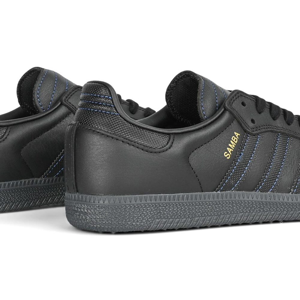 Adidas Samba ADV Skate Shoes - Core Black/Core Black/Royal Blue