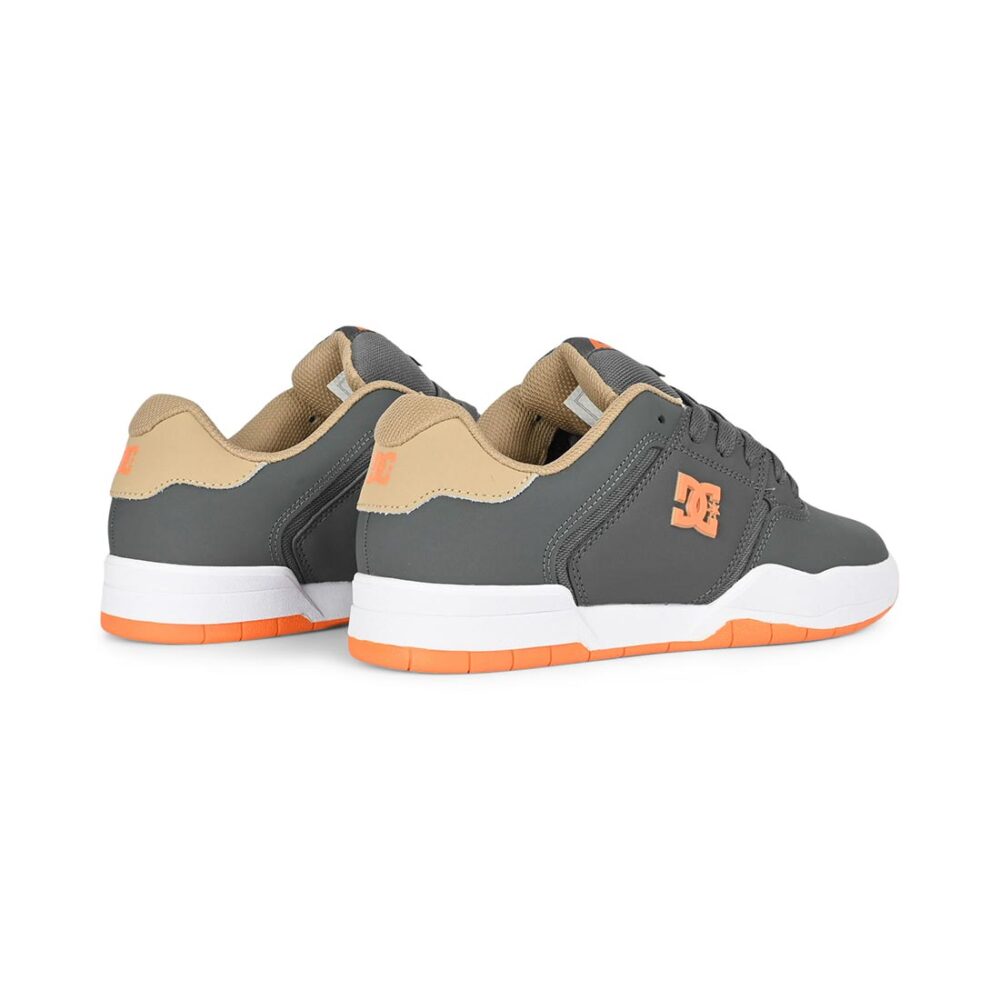 DC Central Low Top Skate Shoes - Grey/Tan/Orange