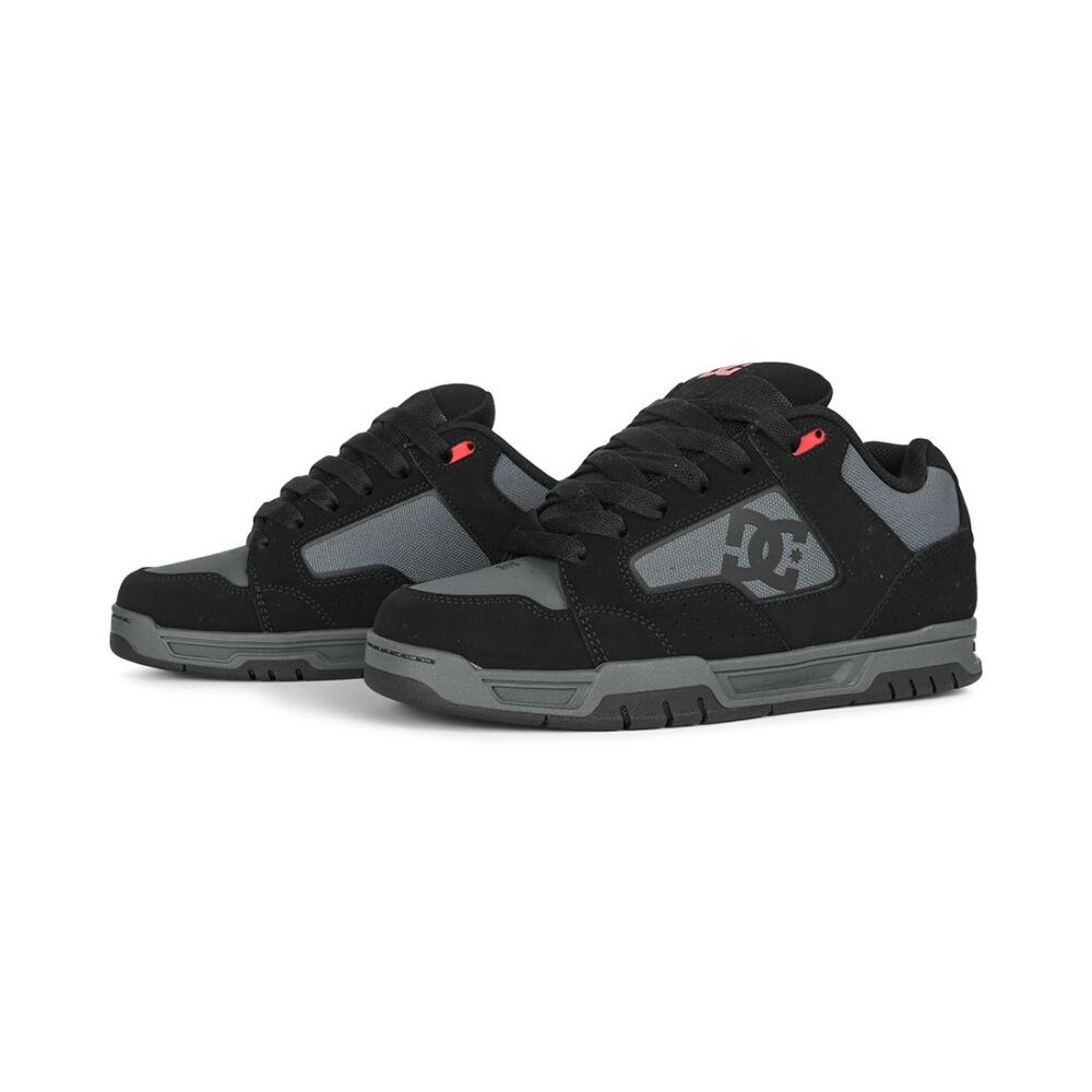 DC Coiler Skate Shoes - Black/Grey/Red